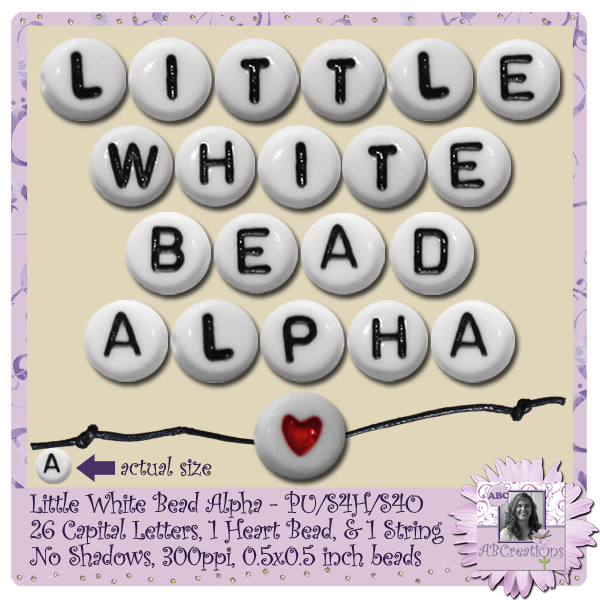 Little White Bead Alphabet