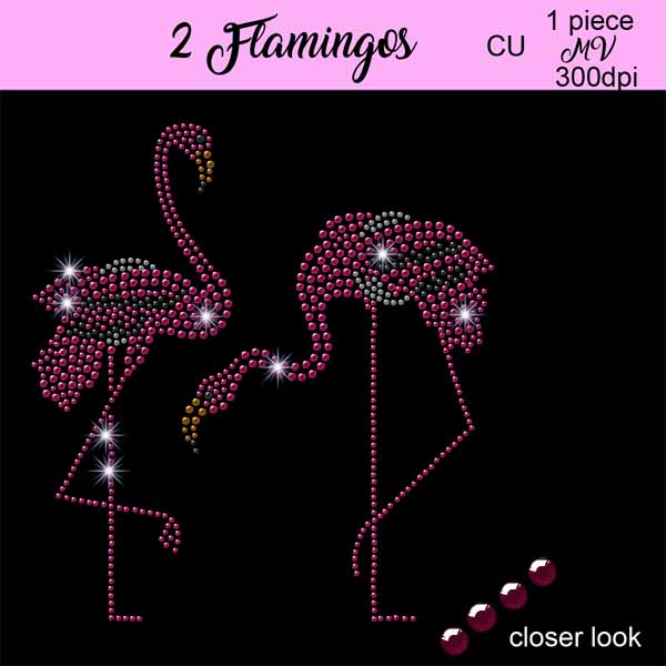2 Flamingos Bling