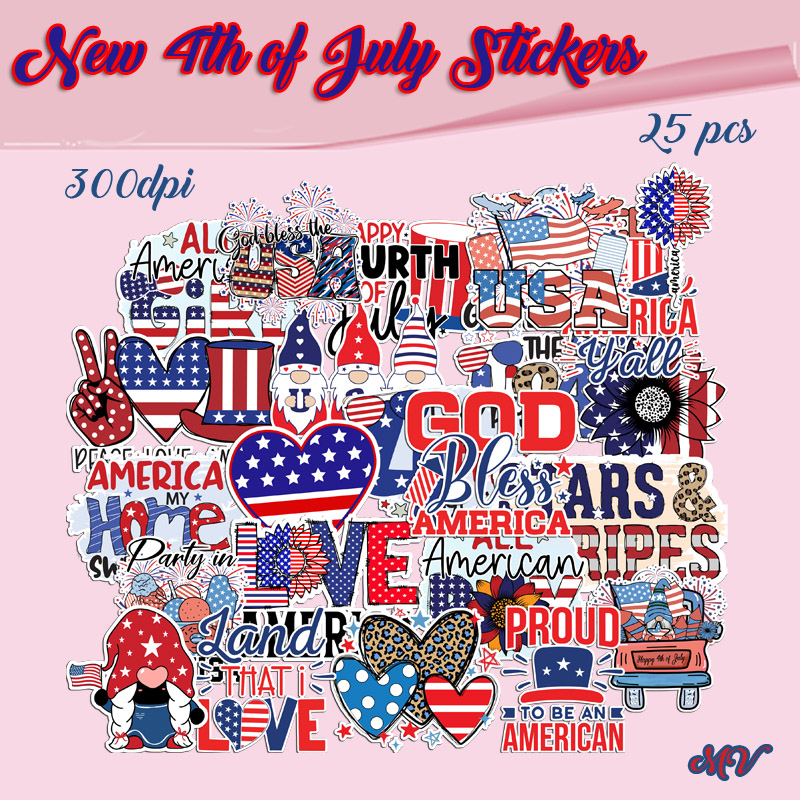 4th Of July Stickers NEW