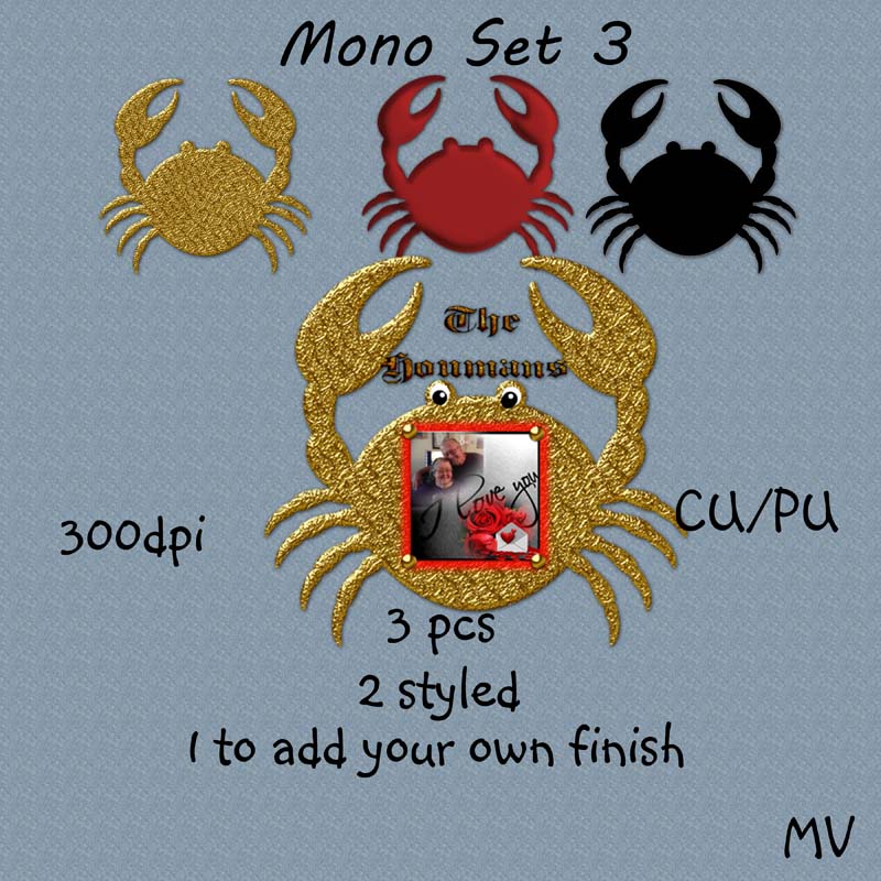 Crab Mono set 3