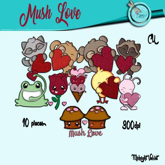 Mush Love element pack - Click Image to Close