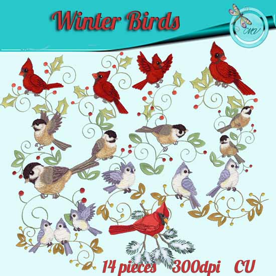 Winter Birds - Click Image to Close